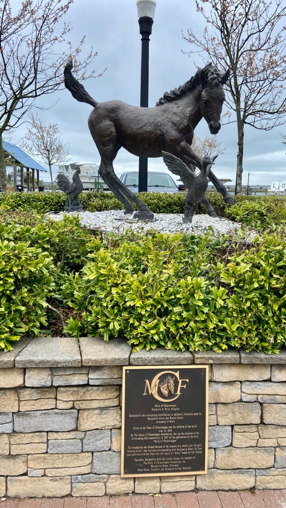 Statue of Misty on Main Street in Chincoteague Island, Va