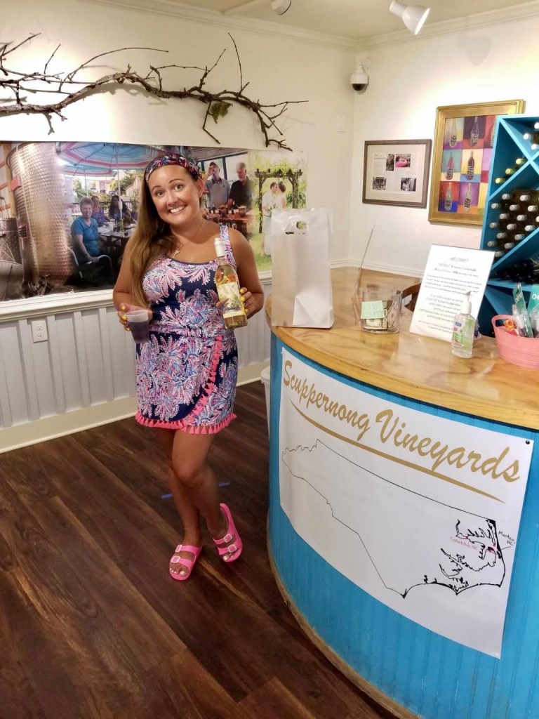 Scuppernong Vineyards in the shops of Downtown Manteo
