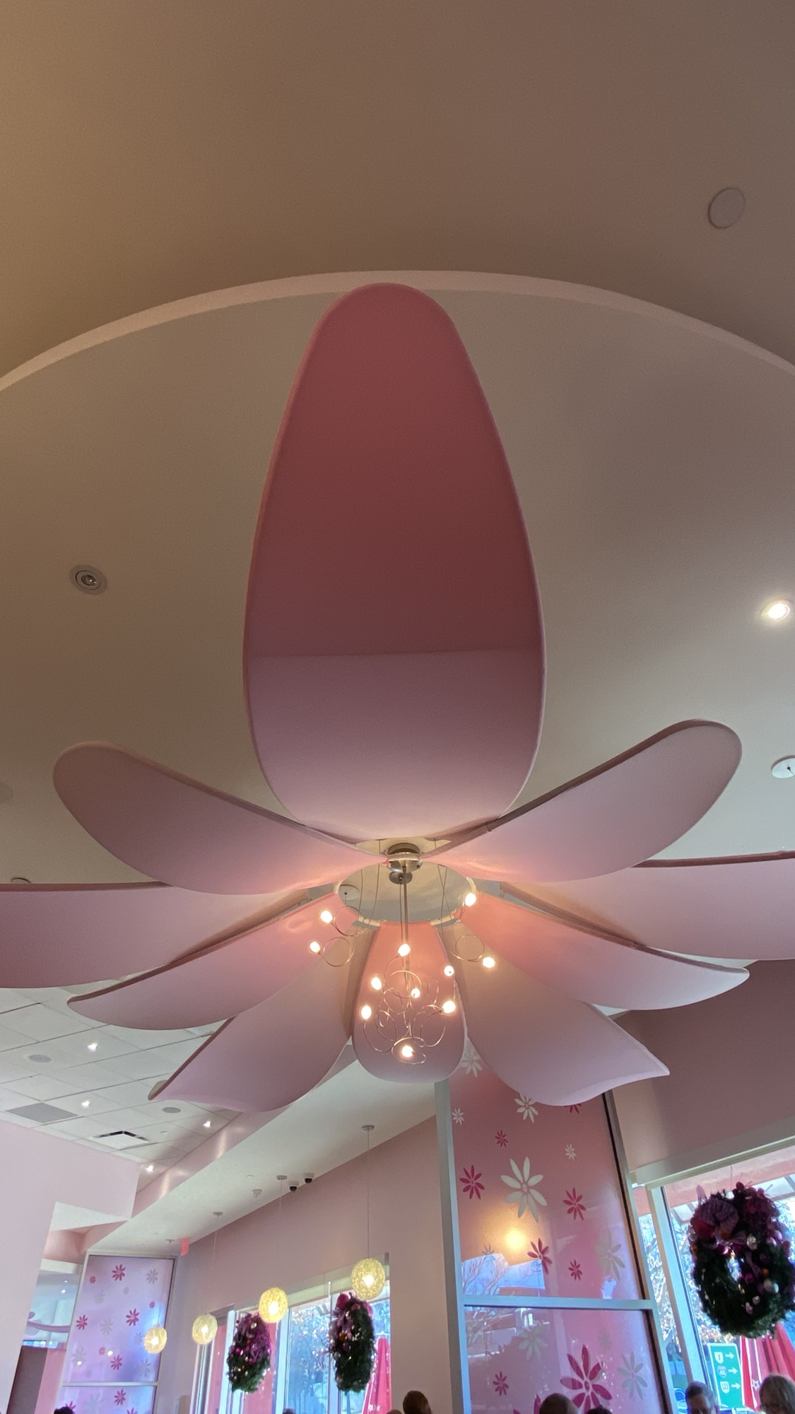 The decorations inside the American Girl Cafe at Tyson’s Corner Mall are whimsical