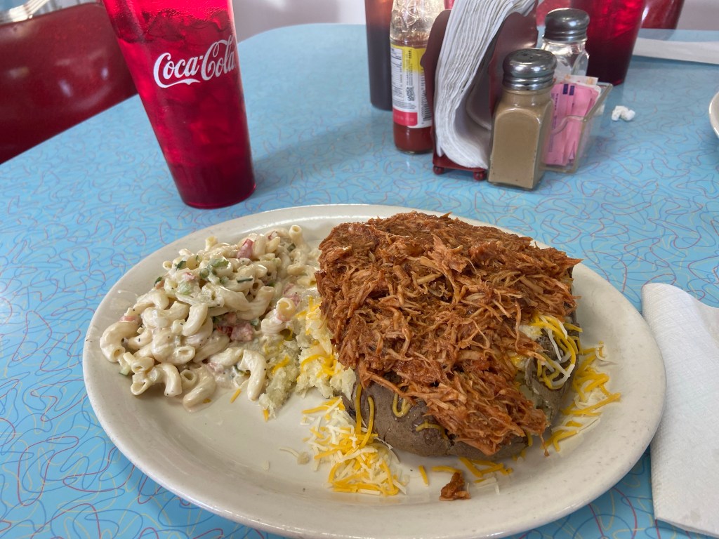Heart Attack potato at Fat Boy’s BBQ in St. Paul