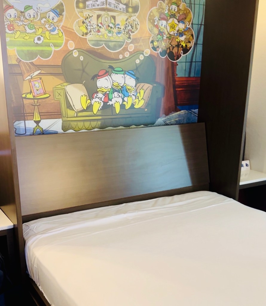 inside pull down wall bed Disney’s All Star Resort