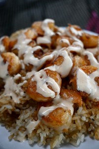 Shrimp rice bowl at Jimmy’s Hibachi Myrtle Beach, South Carolina