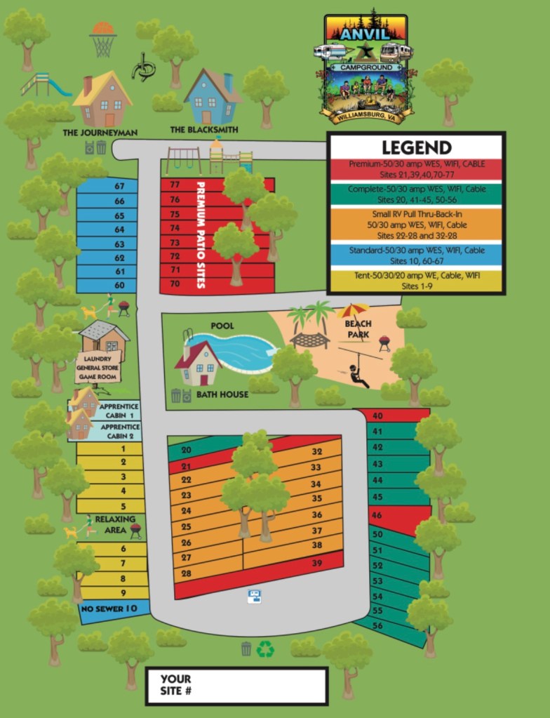 Anvil Campground Williamsburg, Virginia