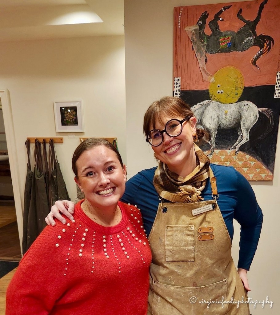 the Virginia high Pearl and Teresa, the head instructor at the maker space at the Tides Inn