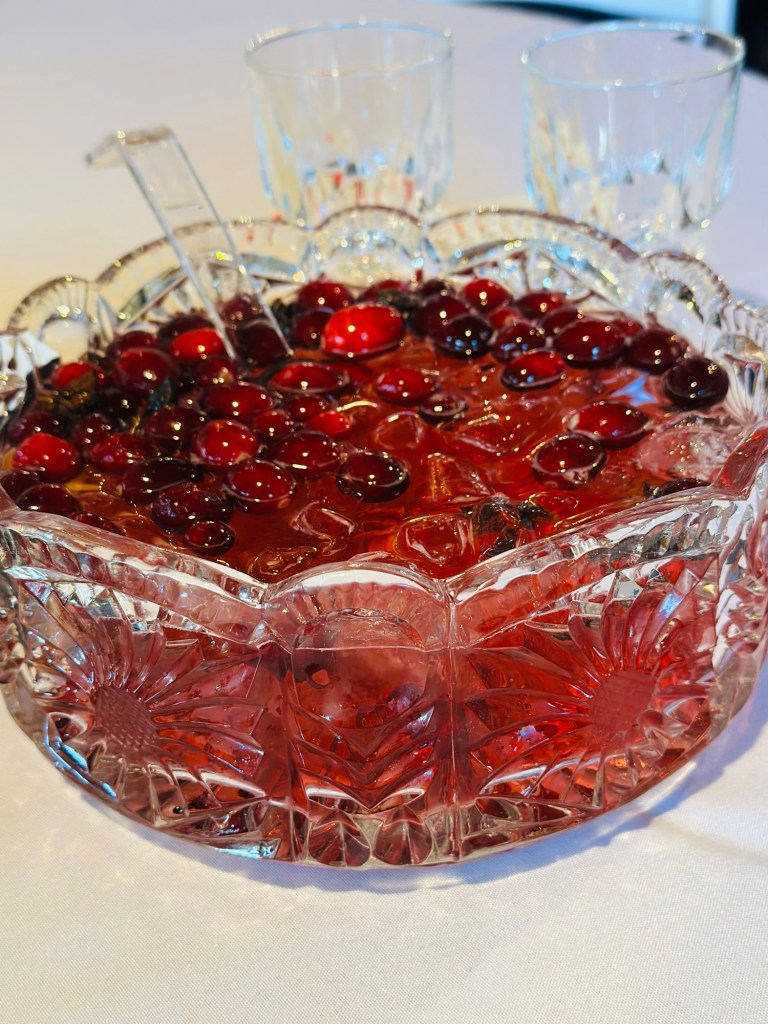 Cranberry wine bowl from Eden try winery in Fredericksburg Virginia